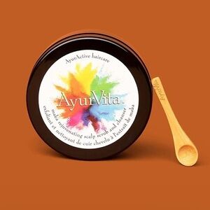 AyurVita Haircare Maka Extract Scalp Scrub Cleanser Bio-Certified Hair NWT